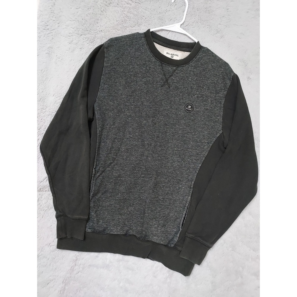 Billabong Sweatshirt Mens Large Pullover Crewneck Two Tone Gray Grunge Surfer L